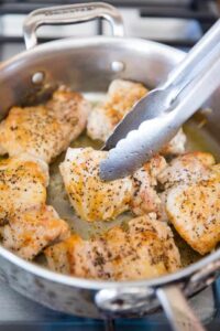 cooking chicken